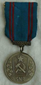 Medaille, Republiek Tsjechië, Staats Politie, jaren'70-'80., Rijkswacht, Ophalen of Verzenden, Lintje, Medaille of Wings