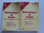 NEUFS 2 livres de MATHÉMATIQUES DE GESTION, Nieuw, Ophalen of Verzenden, Hoger Onderwijs