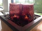 Theelichthouder bruin glas., Ophalen, Overige materialen, Bruin, Nieuw