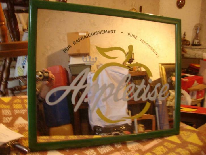 Verlaagd, Decoratieve drank wand spiegel Appletise, Verzamelen, Biermerken, Zo goed als nieuw, Reclamebord, Plaat of Schild, Overige merken