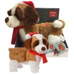 Lopende blaffende kerst hond met muziek 26 cm, Ophalen of Verzenden, Nieuw
