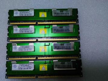 Nanya 4x4Gb PC3-10600R avec dissipateur thermique., Enlèvement ou Envoi, Utilisé, DDR3, 4 GB