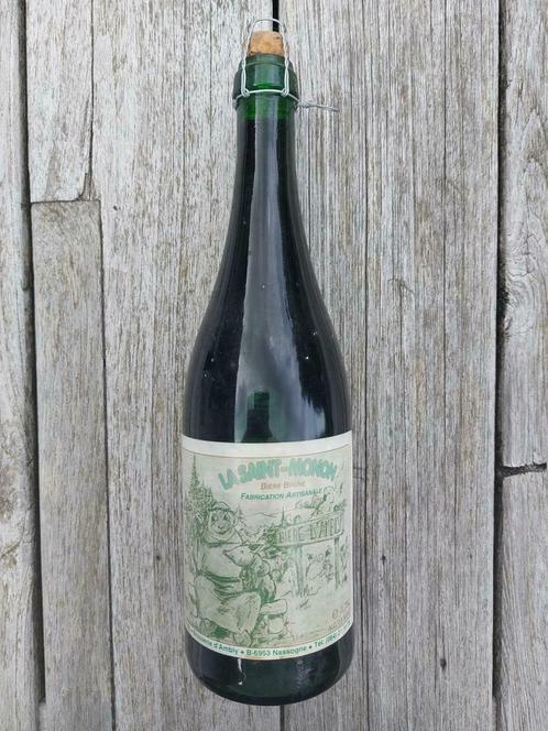 Oude bierfles La Saint-Monon 75 cl (ongeopend), Verzamelen, Biermerken, Nieuw, Ophalen of Verzenden