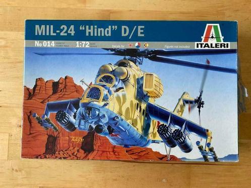 MIL 24 HIND D/E DDR -USSR- CZECH  1/72 ITALERI, Hobby en Vrije tijd, Modelbouw | Vliegtuigen en Helikopters, Zo goed als nieuw