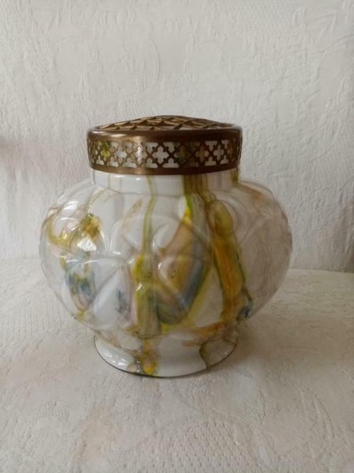 Vase pick à fleur art déco en verre Scailmont 1930s (17cm), Antiquités & Art, Antiquités | Verre & Cristal, Enlèvement ou Envoi