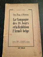 La campagne des 18 jours et la reddition de l'armée belge, Livres, Utilisé, Enlèvement ou Envoi, 20e siècle ou après