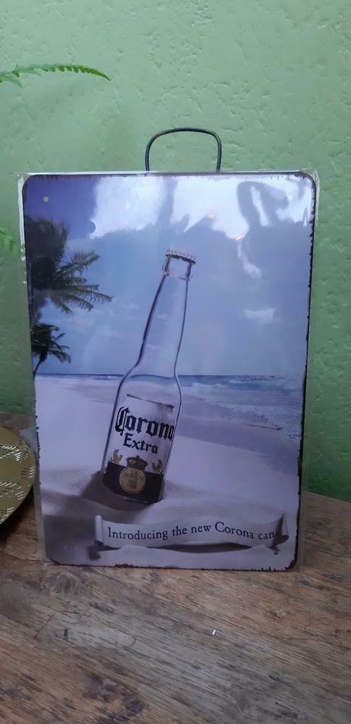 Metalen reclamebord Corona bier, Verzamelen, Merken en Reclamevoorwerpen, Nieuw, Reclamebord, Verzenden