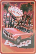 Welcome to Las Vegas – Ford Mustang wandbord wanddecoratie, Verzamelen, Merken en Reclamevoorwerpen, Ophalen of Verzenden, Nieuw
