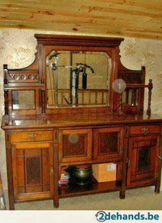 antieke dressoir ca 1900 massief handmade ., Antiek en Kunst, Antiek | Meubels | Kasten, Ophalen
