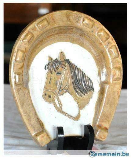vide poche tête et fer a cheval grès lardinois, Antiquités & Art, Antiquités | Céramique & Poterie