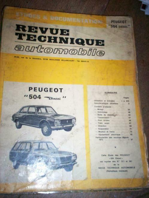 RTA Peugeot 504 Diesel et  Moteur Indenor XD90-XD88, Auto diversen, Handleidingen en Instructieboekjes, Ophalen of Verzenden