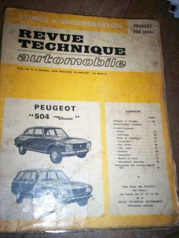 RTA Peugeot 504 Diesel et  Moteur Indenor XD90-XD88 beschikbaar voor biedingen