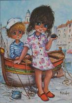 postkaart Editions Paris-Montmartre Frere et Soeur, Ophalen of Verzenden, 1960 tot 1980, Ongelopen, Frankrijk