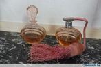 Antiek glazen lavaboset- Toiletset -gesculpteerd., Antiek en Kunst, Antiek | Glaswerk en Kristal, Ophalen