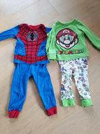 Pyjama Super Mario en Spiderman H&M - maat 92 - 2 jaar, Kinderen en Baby's, Nacht- of Onderkleding, Gebruikt, H&M, Ophalen of Verzenden