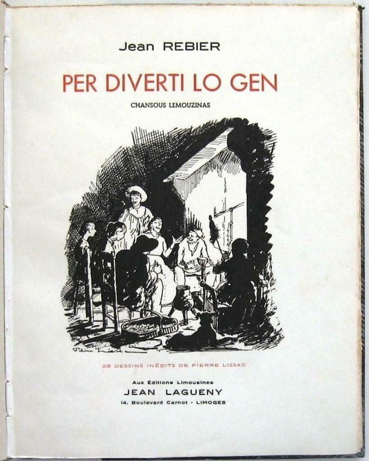 Jean Rebier 1935 Per Diverti Lo Gen - Met opdracht auteur, Antiek en Kunst, Antiek | Boeken en Manuscripten, Ophalen of Verzenden