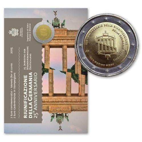 2 euros Saint-Marin 2015 - Unification allemande (BU), Timbres & Monnaies, Monnaies | Europe | Monnaies euro, Monnaie en vrac