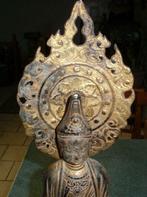 Antieke Boeddha - Boeddha 61 cm kannon Bodhisattva Brons, Antiek en Kunst, Antiek | Religieuze voorwerpen, Ophalen of Verzenden