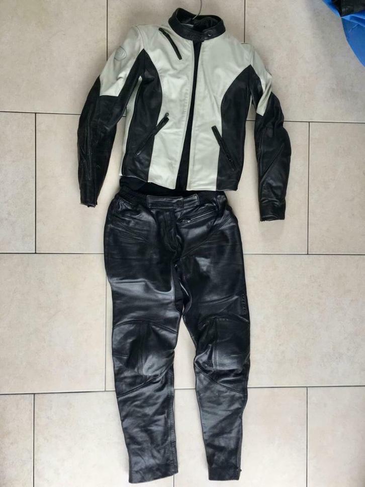 Veste et pantalon Spidi en cuir - taille 42 (femme), Motoren, Kleding | Motorkleding, Combipak, Tweedehands, Ophalen