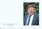 RP  Frans 'Ferre' Calluy 1935-2020 voormalig paracommando, Carte de condoléances, Envoi