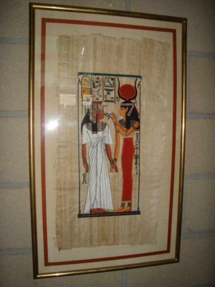 Prachtige Egyptische perkamentlijsten in kwaliteitskaders, Antiek en Kunst, Kunst | Tekeningen en Fotografie, Ophalen