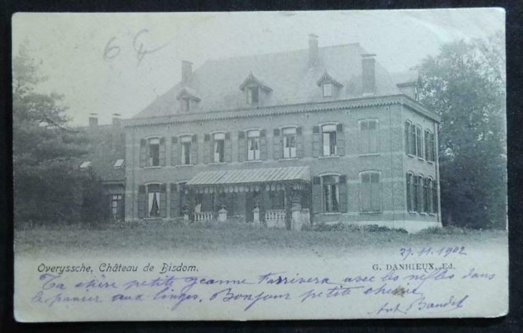 Carte postale Overyssche Château de Bisdom, Collections, Enlèvement ou Envoi, Non affranchie, Brabant Flamand