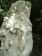 1934 Bernard CALLIE Bacchante & Pan faun statue en pierre, Antiquités & Art, Enlèvement