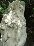 1934 Bernard CALLIE grote PAN figuur naakte Bacchante steen, Antiek en Kunst, Ophalen