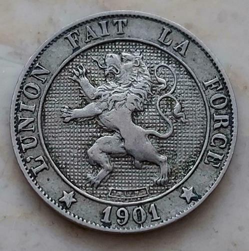 5 Cent 1901 Frans (kleine leeuw) / Zeer zeldzaam !!, Timbres & Monnaies, Monnaies | Belgique, Monnaie en vrac, Autre, Enlèvement ou Envoi