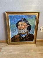 Tableau moderne vieil homme à la pipe - 68x60cm, Antiquités & Art, Art | Peinture | Moderne, Enlèvement
