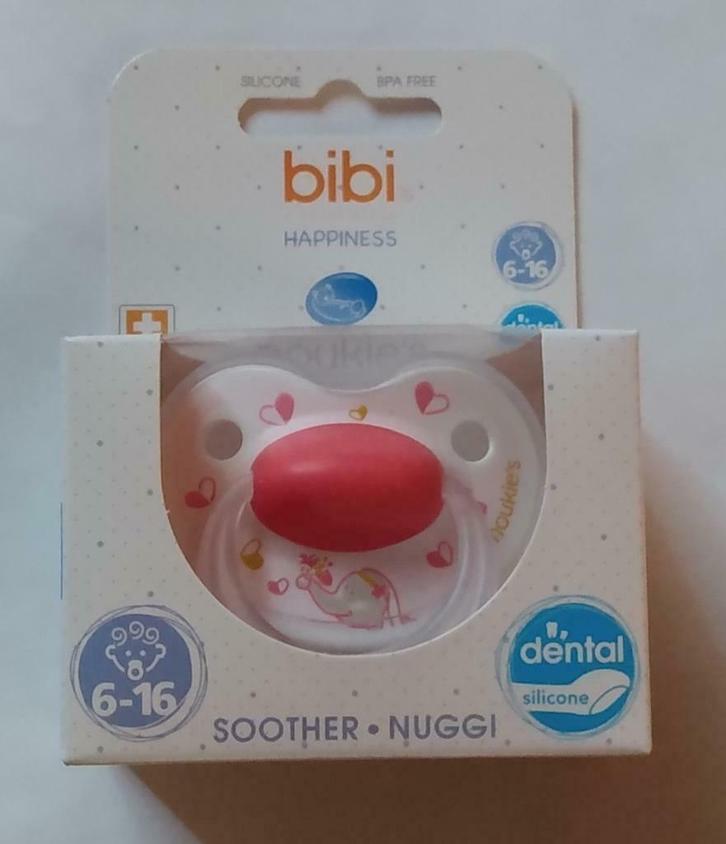 Tétine bibi noukie's (Coeurs éléphant) 6-16 m neuve, Enfants & Bébés, Aliments pour bébé & Accessoires, Neuf, Autres types, Enlèvement ou Envoi