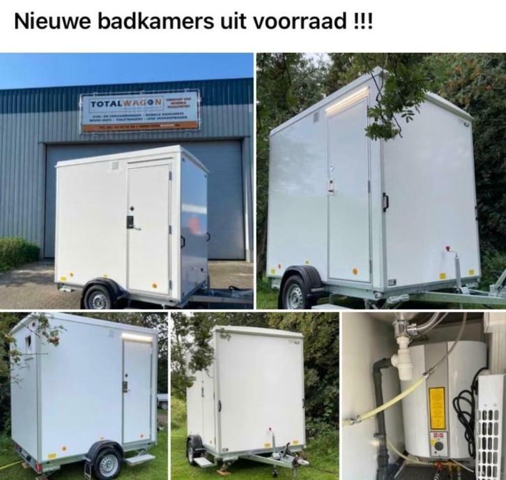Nieuwe mobiele badkamer douchewagen te koop uit voorraad, Hobby en Vrije tijd, Feestartikelen | Verhuur, Nieuw, Ophalen