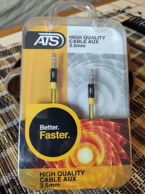 Cable AUX 3.5mm haute qualité ATS, TV, Hi-fi & Vidéo, Câbles audio & Câbles de télévision, Neuf, Enlèvement ou Envoi