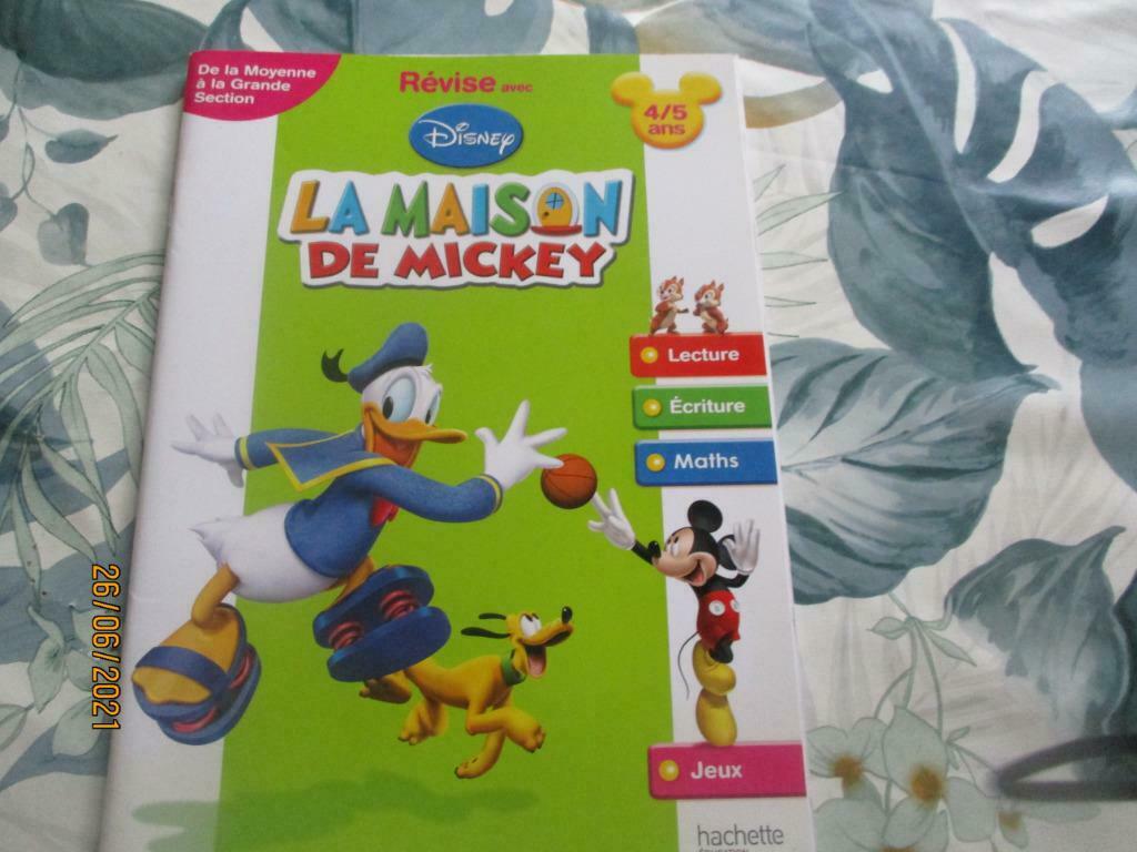 LECTURE-ECRITURE-MATHS-JEUX. MAISON DE MICKEY. 4-5 ANS., Livres, Enlèvement ou Envoi, Mathématiques A