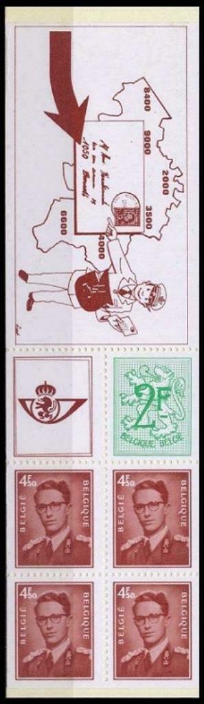 B9 Postzegelboekjes Heraldieke leeuw - Z.M. Koning Boudewijn, Postzegels en Munten, Postzegels | Europa | België, Frankeerzegel