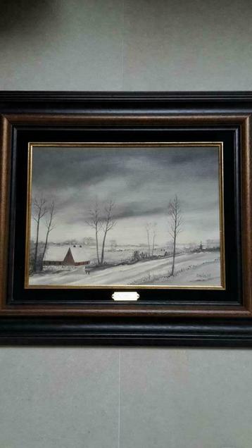 schilderij winterlandschap door David Marcel, Enlèvement