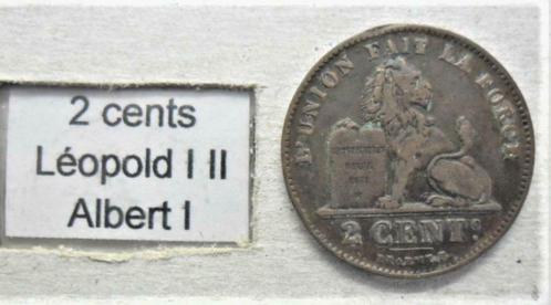 2 cents Léopold I - II - Albert I, Timbres & Monnaies, Monnaies | Belgique, Monnaie en vrac, Autre, Envoi