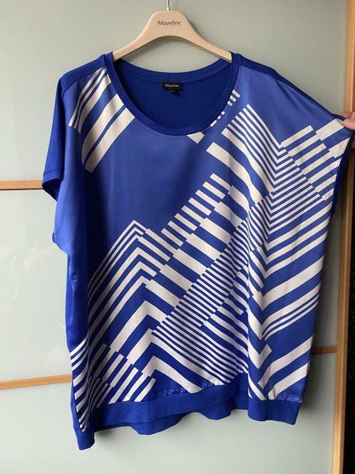 Mayerline bloes blauw, Kleding | Dames, Blouses en Tunieken, Zo goed als nieuw, Maat 46/48 (XL) of groter, Blauw, Ophalen of Verzenden