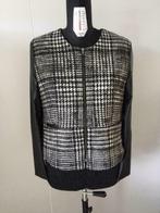 damesvest geruite stof met ritssluiting T42, Zwart, Maat 42/44 (L), Ophalen of Verzenden, Nieuw