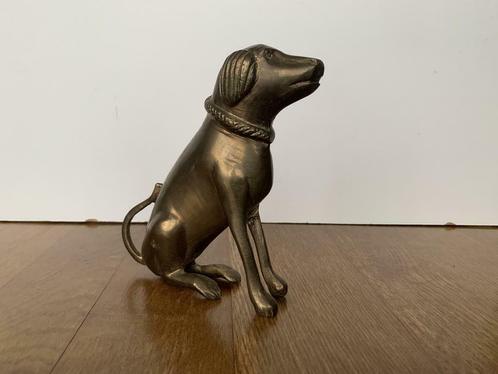 messing hond metalen hond hondenbeeld, Antiek en Kunst, Kunst | Beelden en Houtsnijwerken, Ophalen of Verzenden
