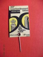 Diksmuide: badge van karton: 39e ijzerbedevaart 1966. Zg!, Gebruikt, Ophalen of Verzenden