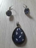 Juwelenset met vogeltjes, Enlèvement ou Envoi, Comme neuf, Bleu