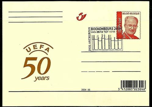 België 2004-Gele briefkaart UEFA 50 jaar, Timbres & Monnaies, Timbres | Europe | Belgique, Non oblitéré, Autre, Autre, Avec timbre