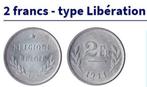 2 Francs Léopold III acier galvanisé Type Libération 1944 FR, Enlèvement ou Envoi, Monnaie en vrac, Métal
