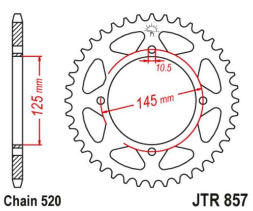 JT Sprockets - Kettingwiel achteraan - Tandwiel 45T, Motoren, Onderdelen | Overige, Nieuw, Verzenden