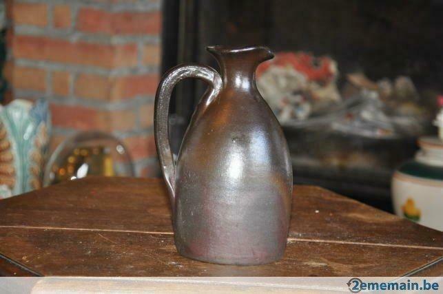 cruche bouteille en gres française brun foncé, Antiquités & Art, Antiquités | Céramique & Poterie, Enlèvement
