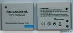 NB-6L/6LH batterij 1600mAh voor Canon IXY 110 SD980..., Audio, Tv en Foto, Nieuw, Ophalen of Verzenden