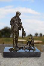 Bronze, le chasseur et son chien (signé), Bronze, Enlèvement ou Envoi