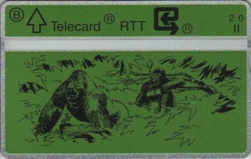 Télécarte Privée Belge P 217 Gorilles, Collections, Cartes de téléphone, Enlèvement ou Envoi