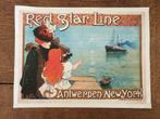 Prent Red Star Line print, Verzamelen, Scheepvaart, Ophalen of Verzenden, Motorboot, Zo goed als nieuw, Kaart, Foto of Prent